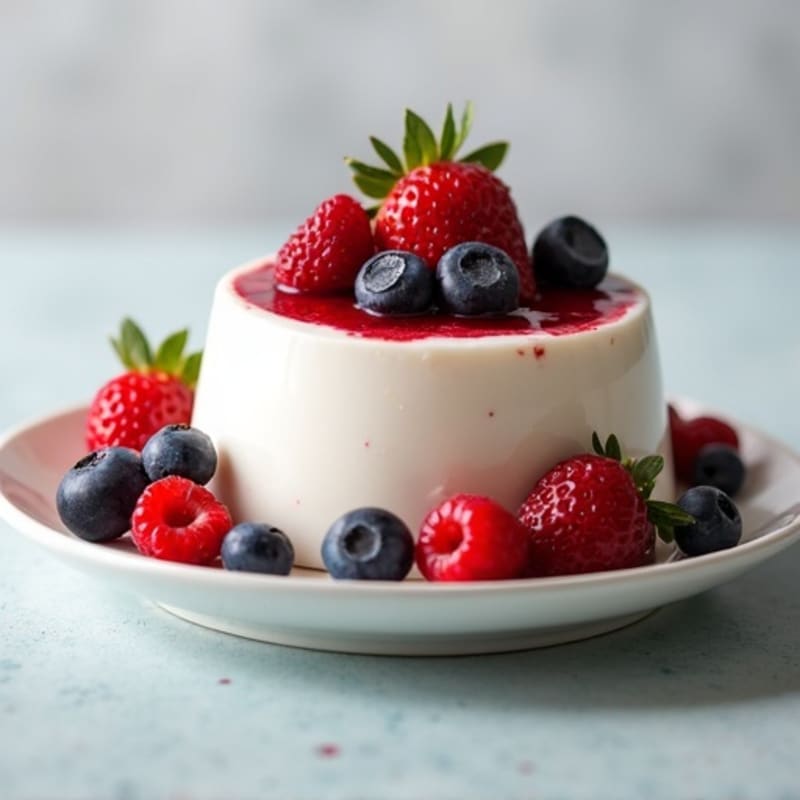 Silky Greek Yogurt Protein Pudding with Berries