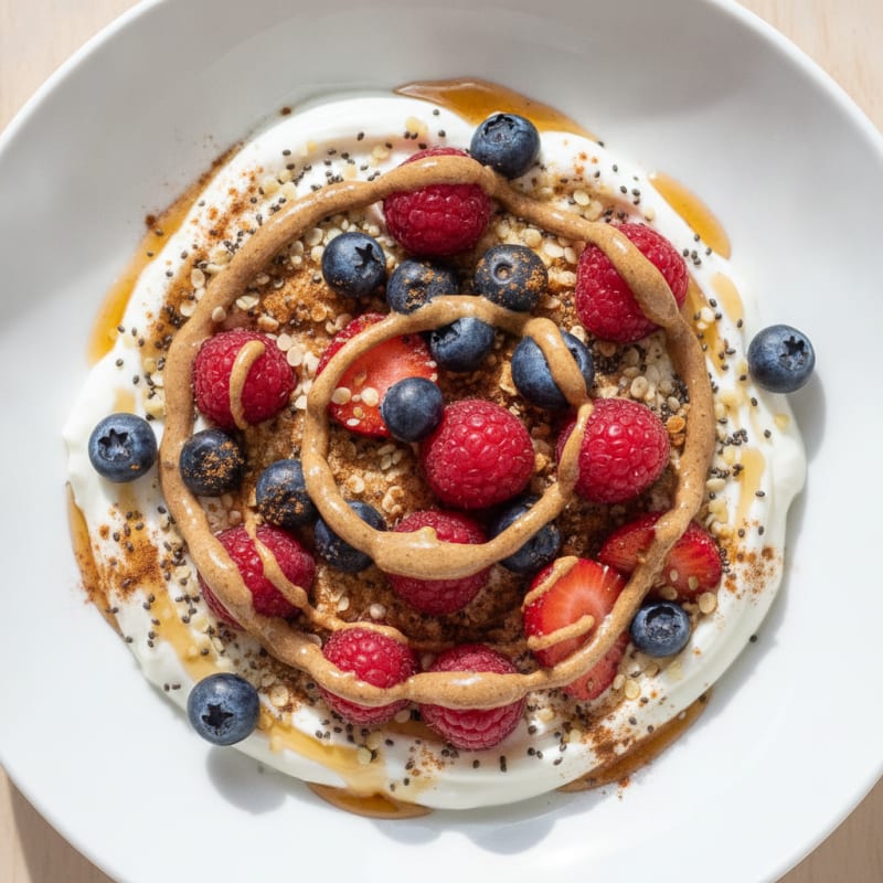Berry Seeded Greek Yogurt Bowl