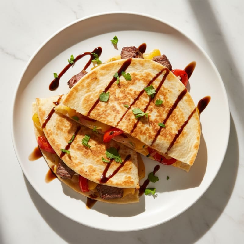 Pan-Seared Steak and Cheese Quesadillas
