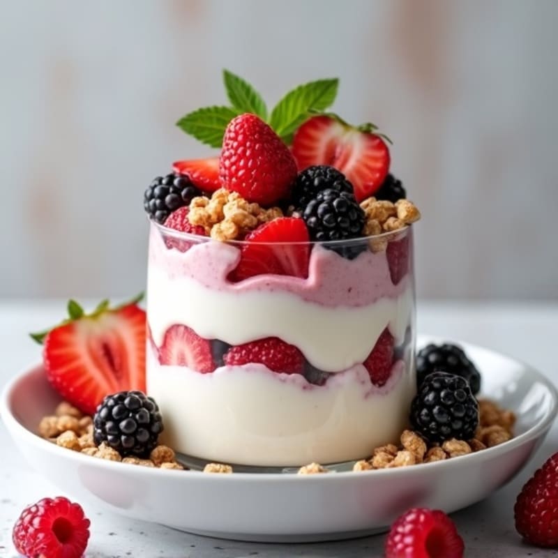Creamy Greek Yogurt Protein Parfait with Mixed Berries