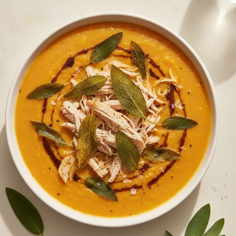 Roasted Butternut Squash Soup with Sage