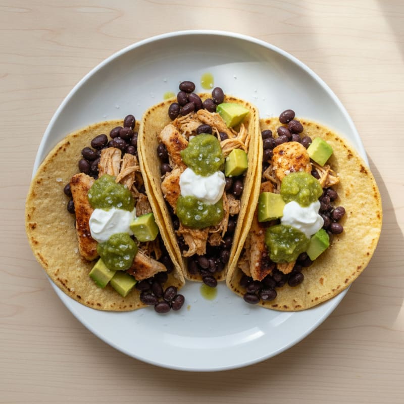 Chicken and Black Bean Tacos