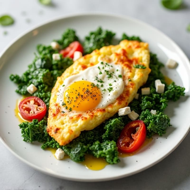 Protein-Packed Spinach and Feta Egg White Scramble