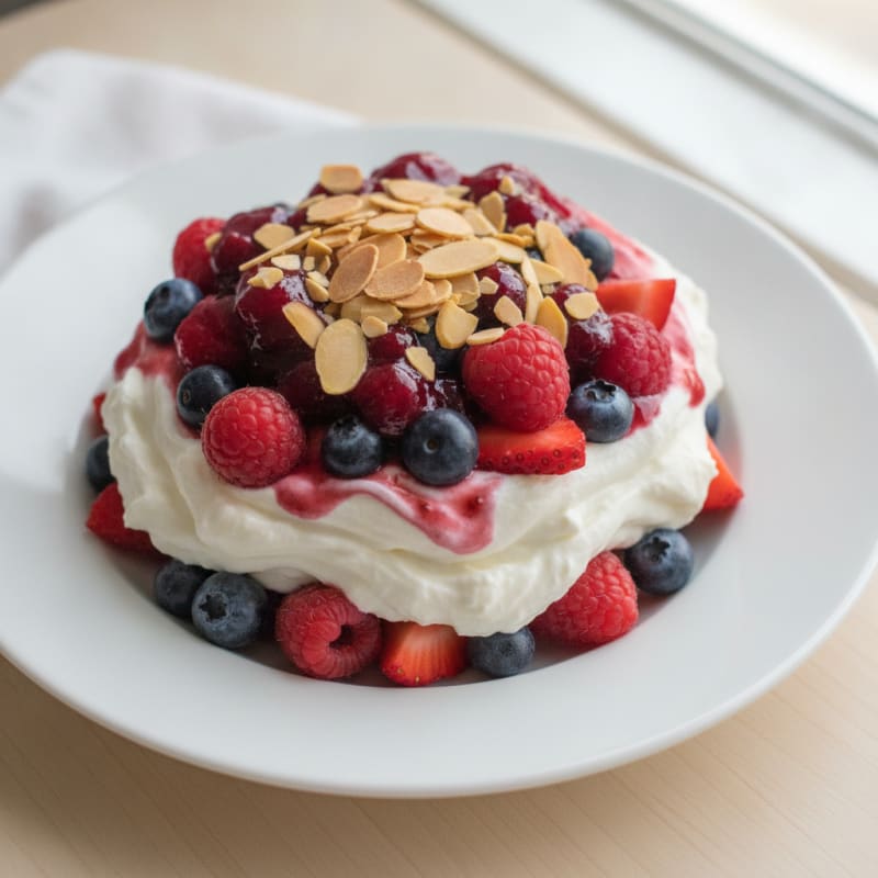 Greek Yogurt Protein Parfait with Mixed Berries