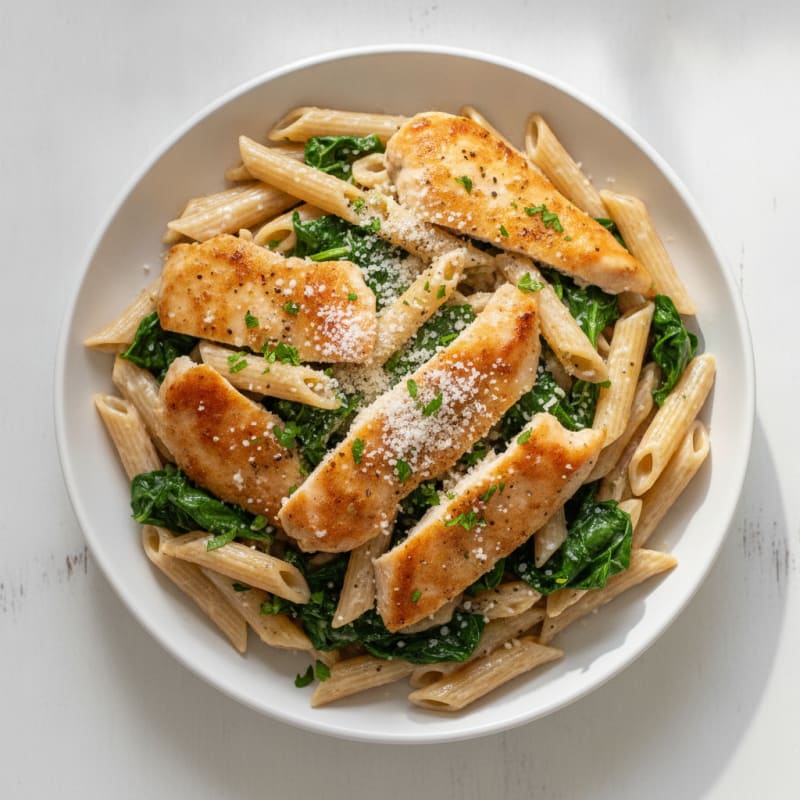 Garlic Parmesan Chicken Alfredo Pasta
