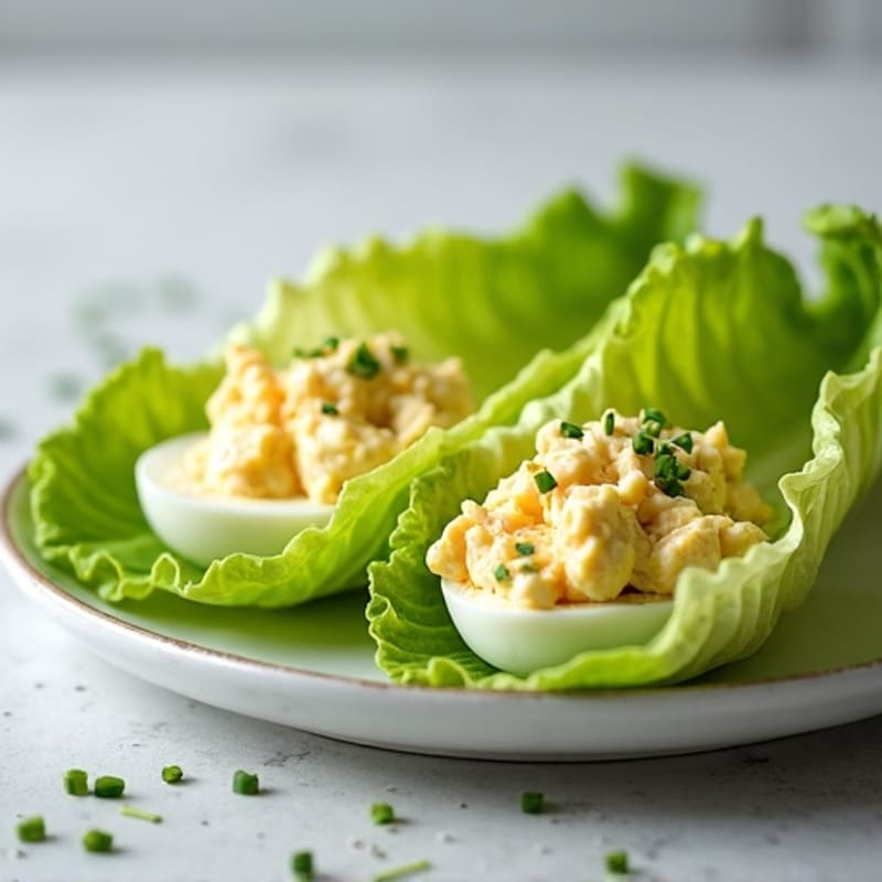 Creamy Greek Yogurt Egg Salad Lettuce Wrap