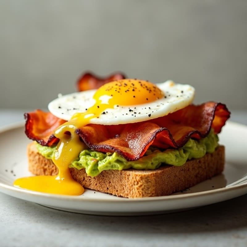 Crispy Turkey Bacon and Smashed Avocado Sandwich