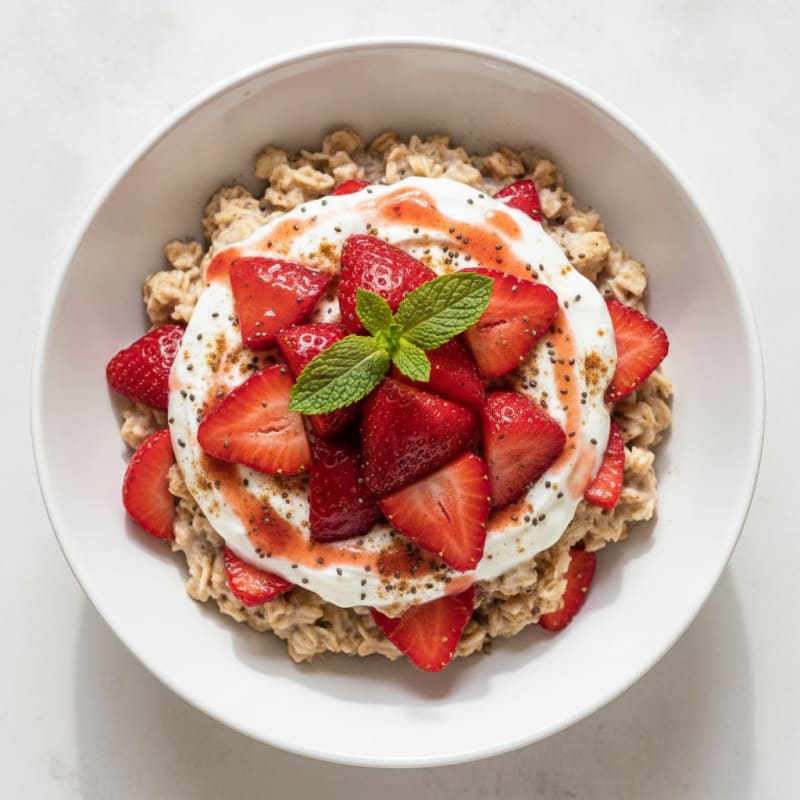 Strawberry Shortcake Overnight Oats