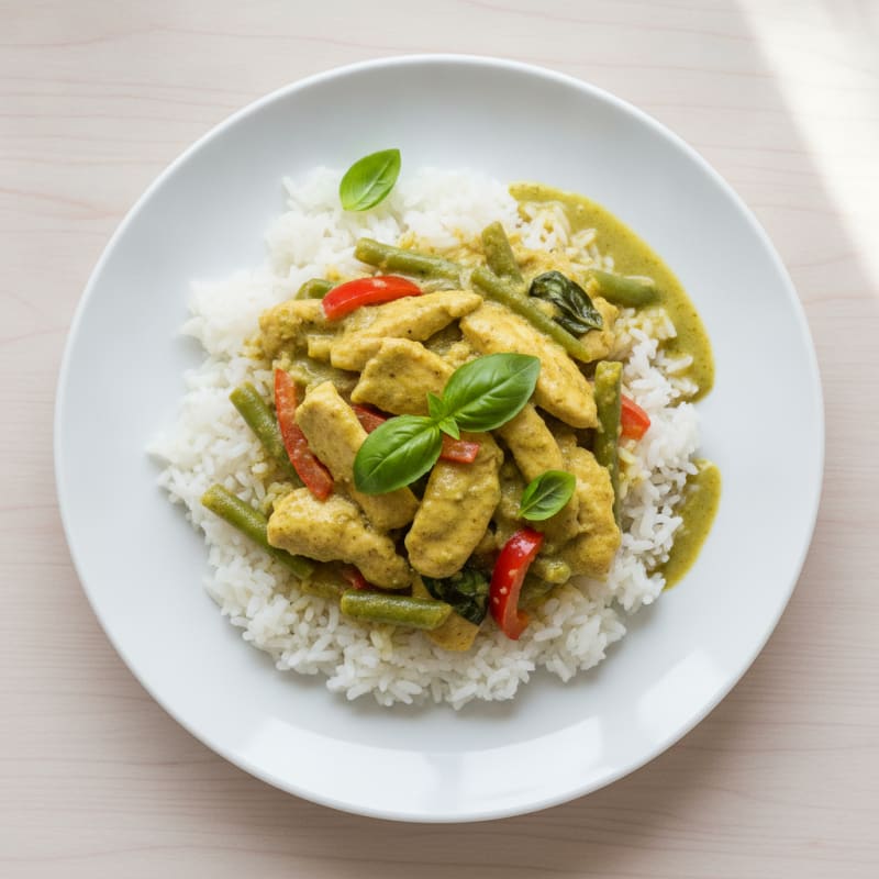 Thai Green Curry Chicken with Jasmine Rice