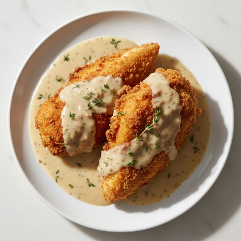 Buttermilk Fried Chicken with Creamy Gravy