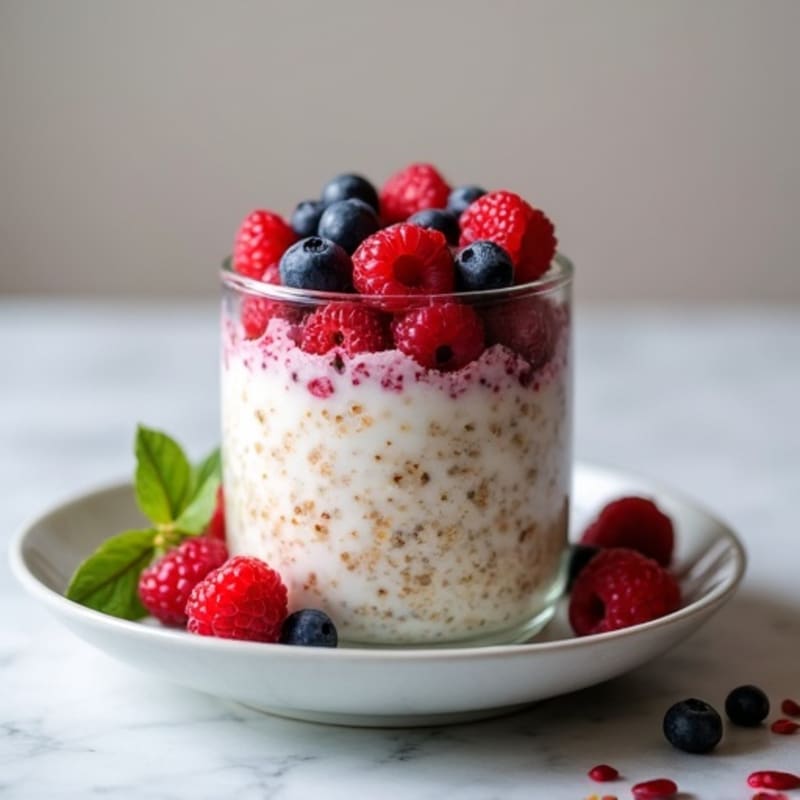 Protein-Packed Vanilla Berry Overnight Oats