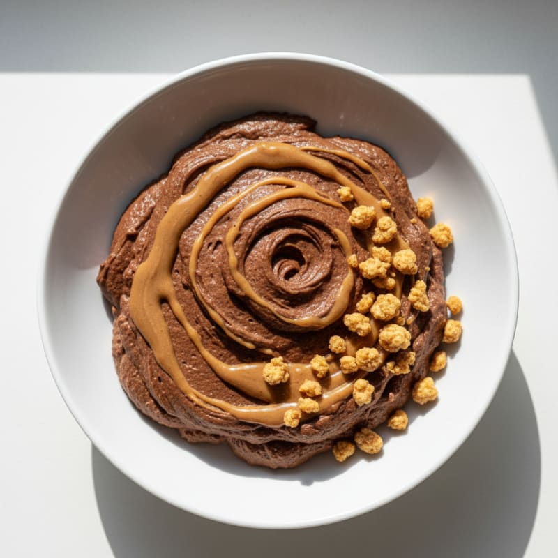Chocolate Protein Mousse with Silken Tofu and Peanut Butter