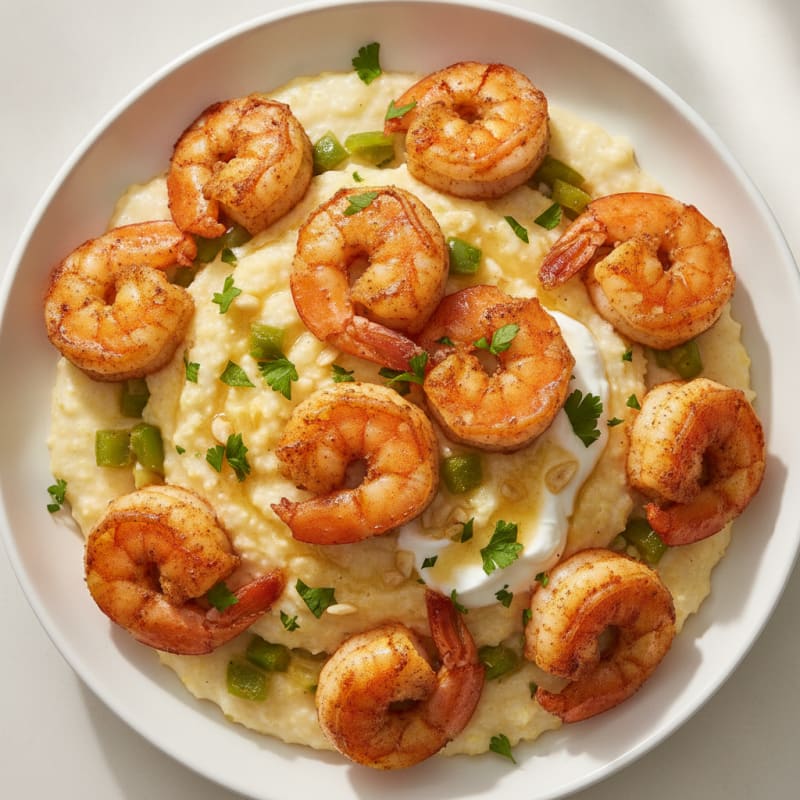 Cajun Shrimp and Creamy Grits