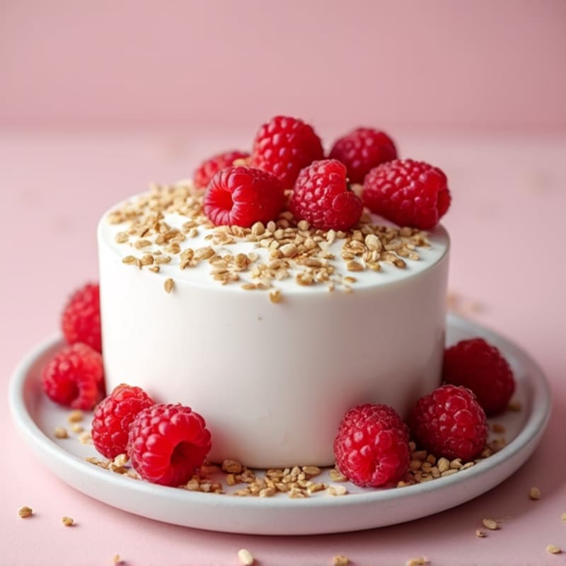 Greek Yogurt with Hemp Seeds and Raspberries