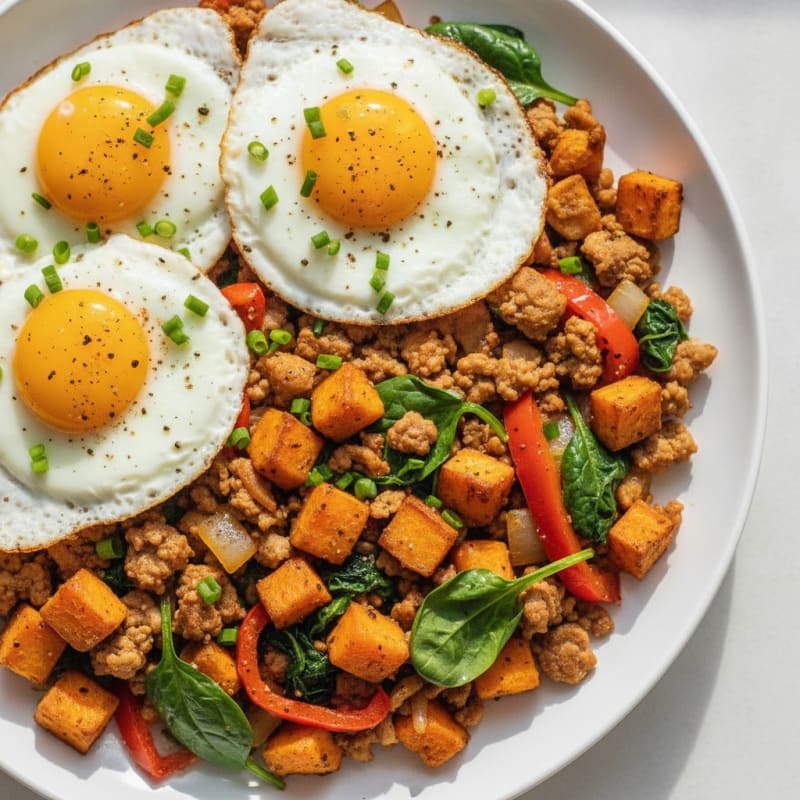 Savory Breakfast Skillet with Eggs and Sausage