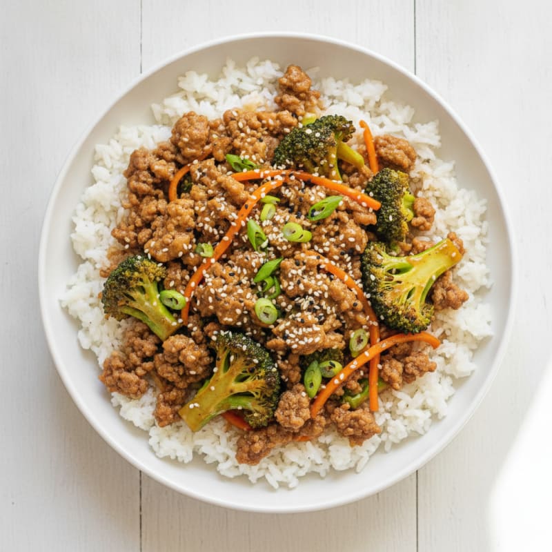 Sesame Beef Rice Bowl