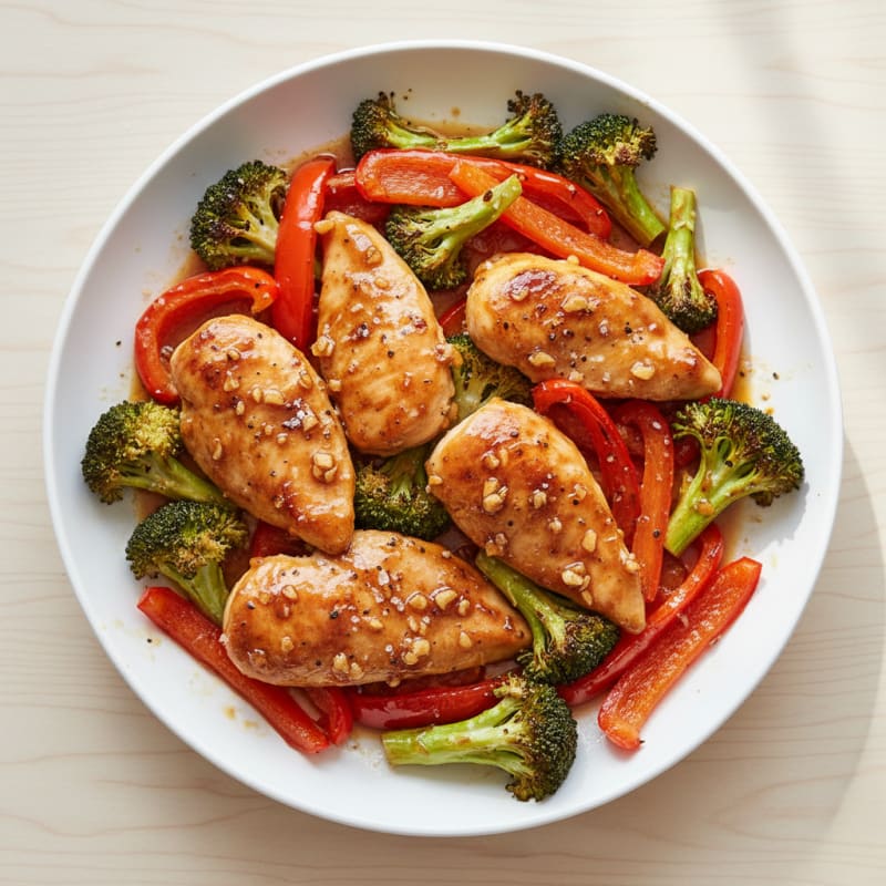 Sheet Pan Honey-Garlic Chicken and Roasted Vegetables