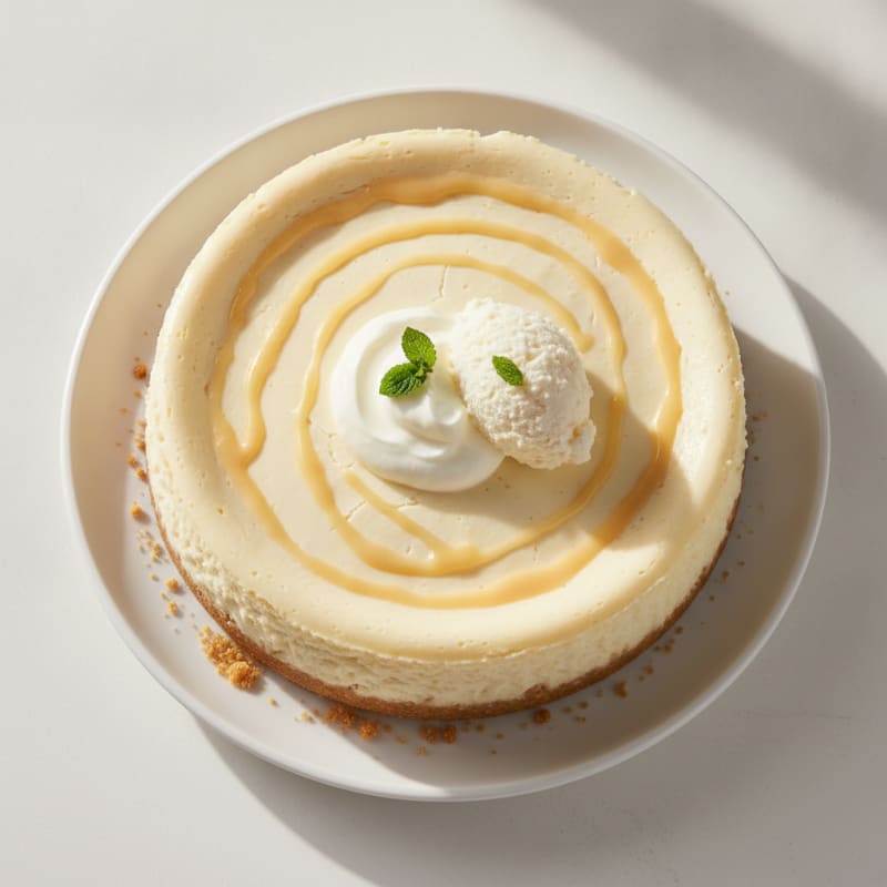 Creamy Vanilla Protein Cheesecake with Greek Yogurt