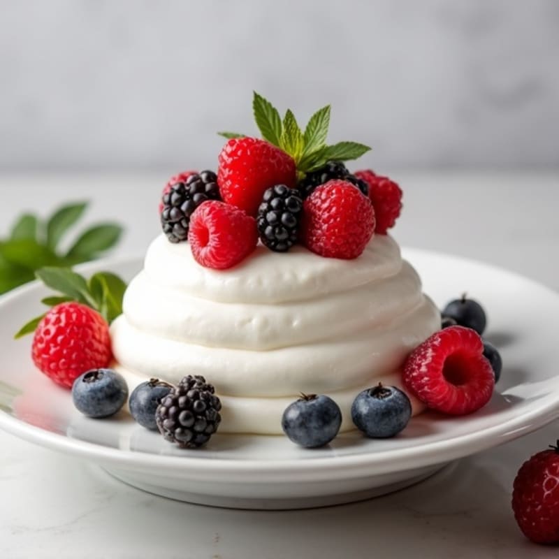 Silky Greek Yogurt Protein Mousse with Berries