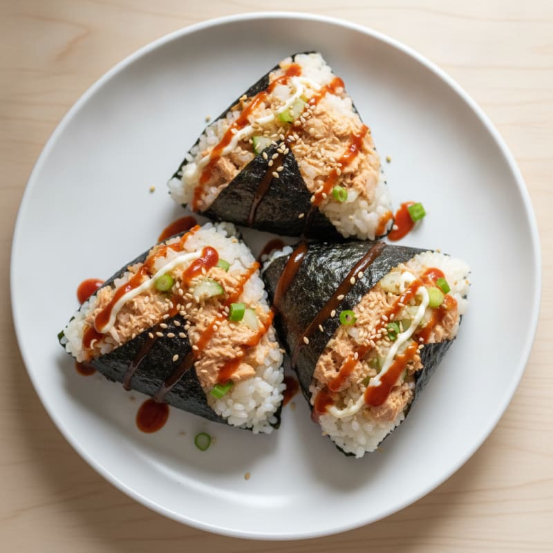 Spicy Tuna Mayo Kimbap Triangles