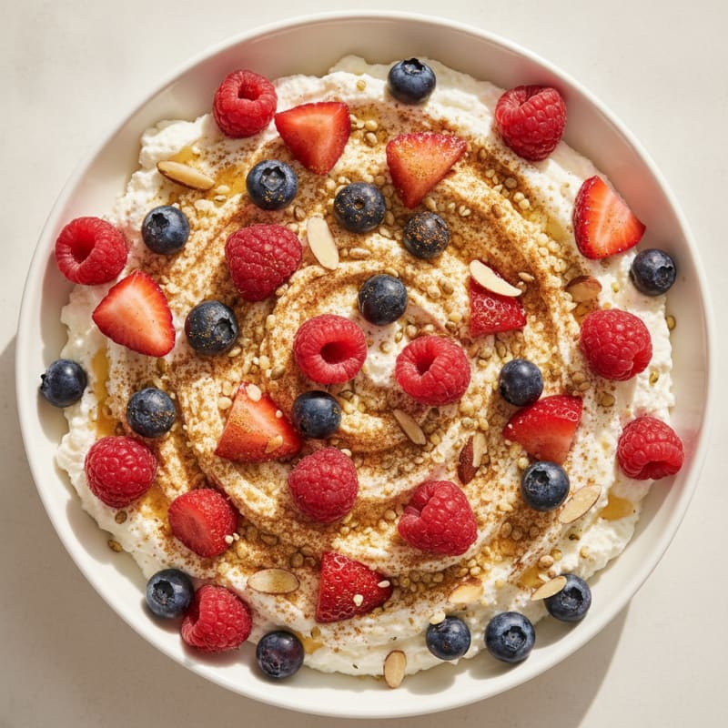 Whipped Cottage Cheese with Berries