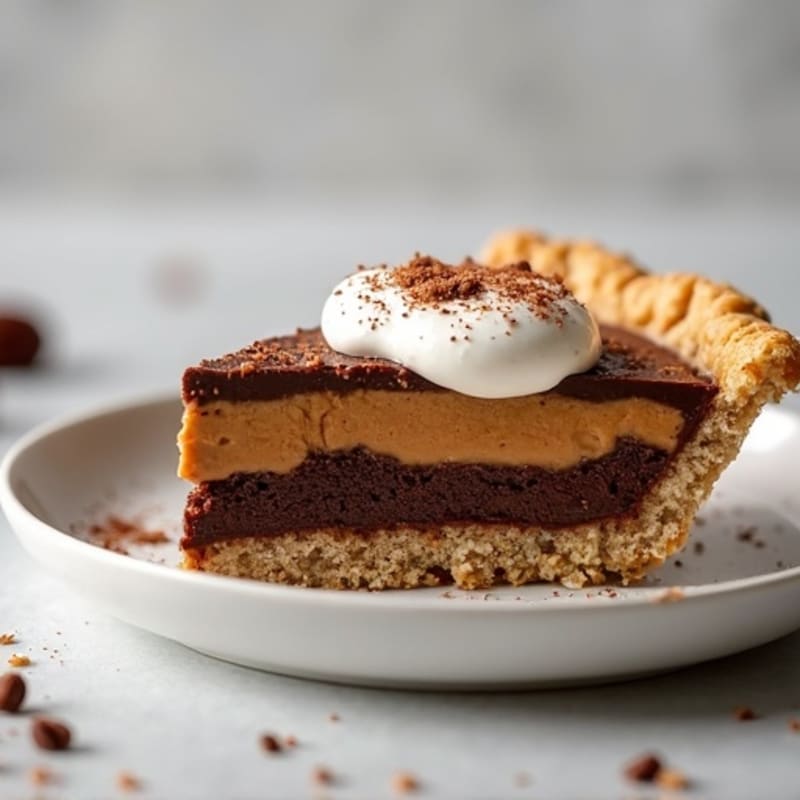 No-Bake Chocolate Peanut Butter Protein Pie