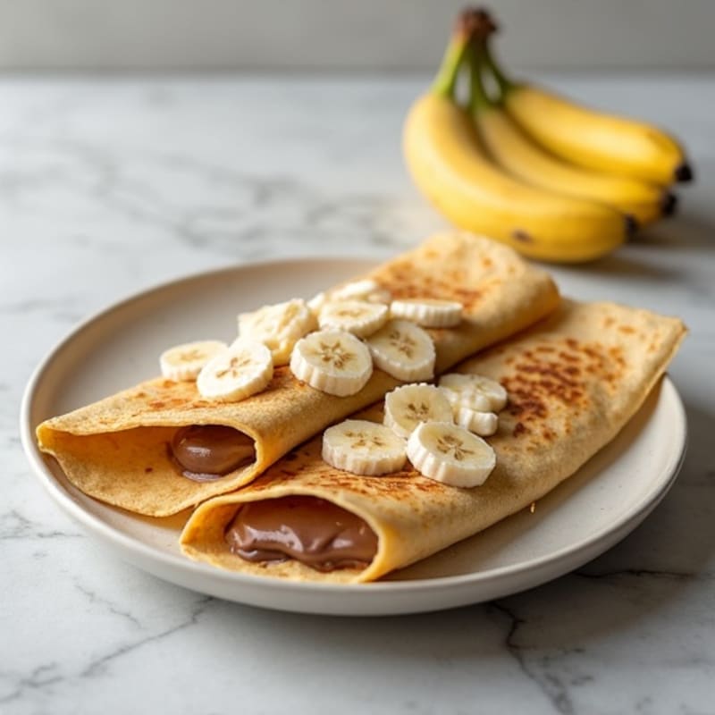 Banana Protein Crepes with Creamy Chocolate-Hazelnut Filling