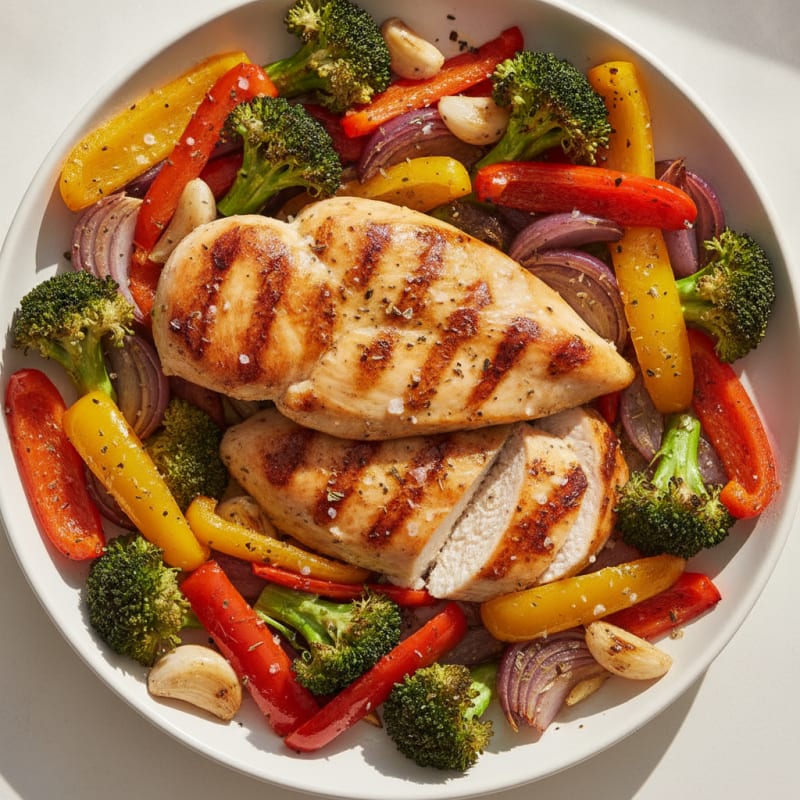 Grilled Chicken with Roasted Vegetables
