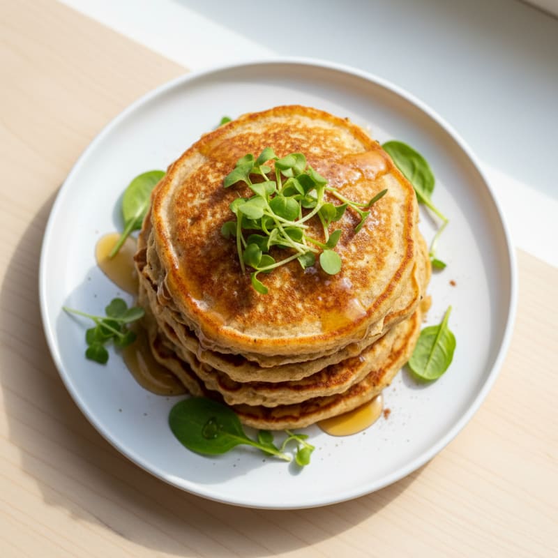 Fluffy Golden Skyr Oat Pancakes