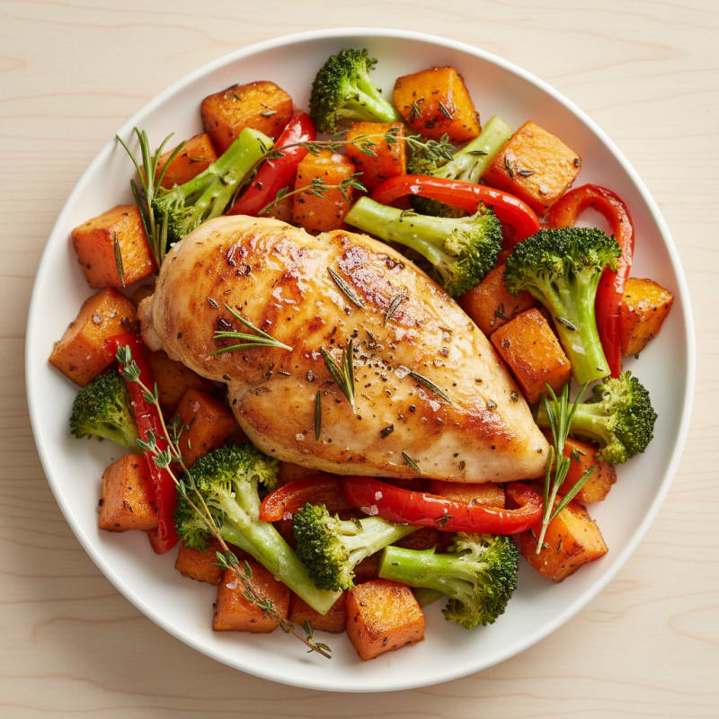 Herb-Roasted Chicken with Roasted Vegetables