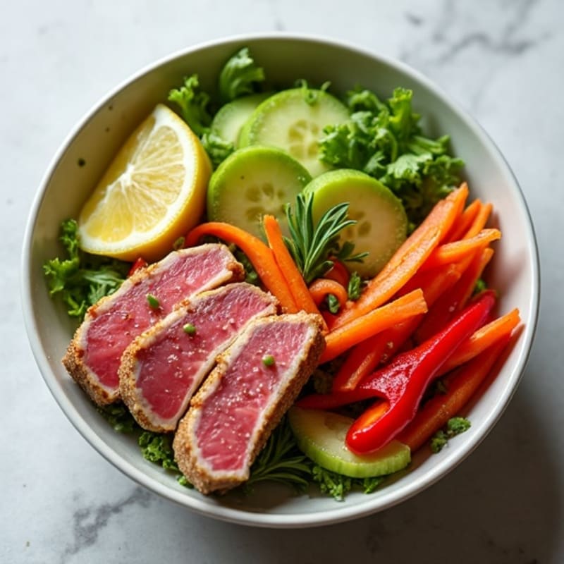 Fresh Tuna and Crunchy Vegetable Bowl