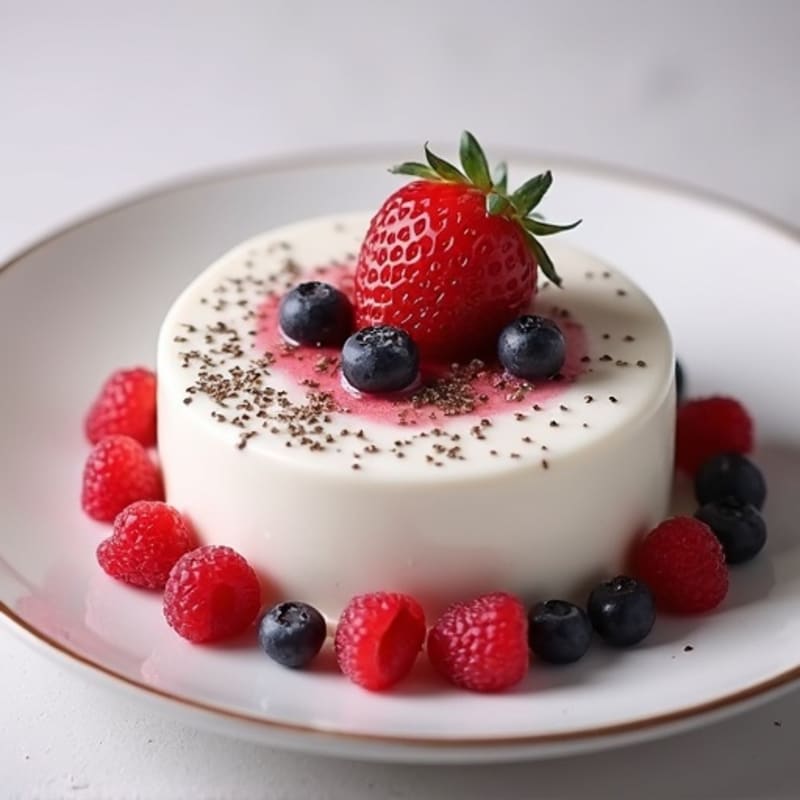 Greek Yogurt Protein Mousse with Mixed Berries