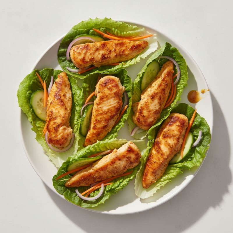 Honey Mustard Chicken Lettuce Wraps