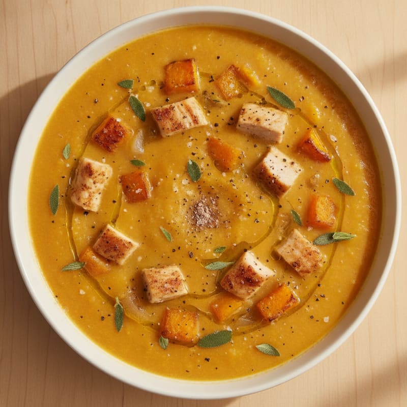 Roasted Butternut Squash Soup with Sage