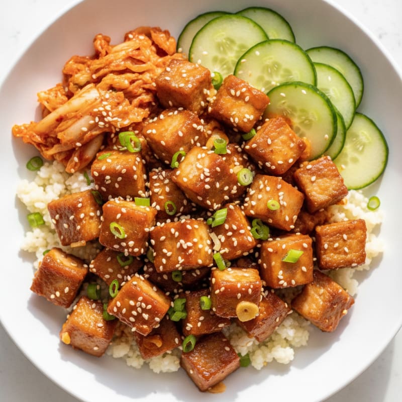 Spicy Gochujang Pork Belly Bowl