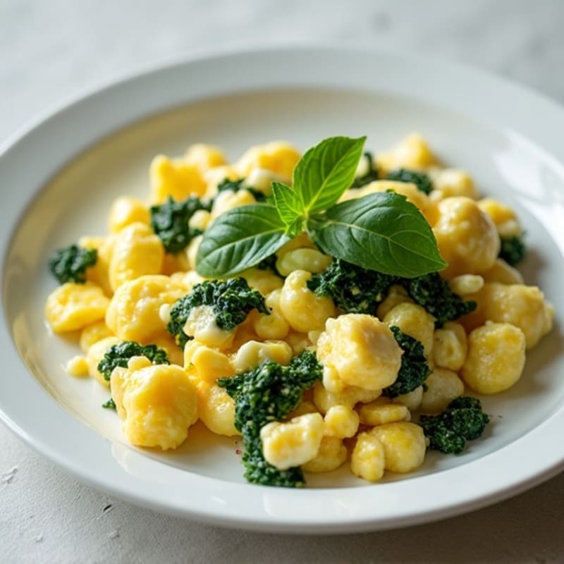 Egg White Scramble with Spinach and Cottage Cheese