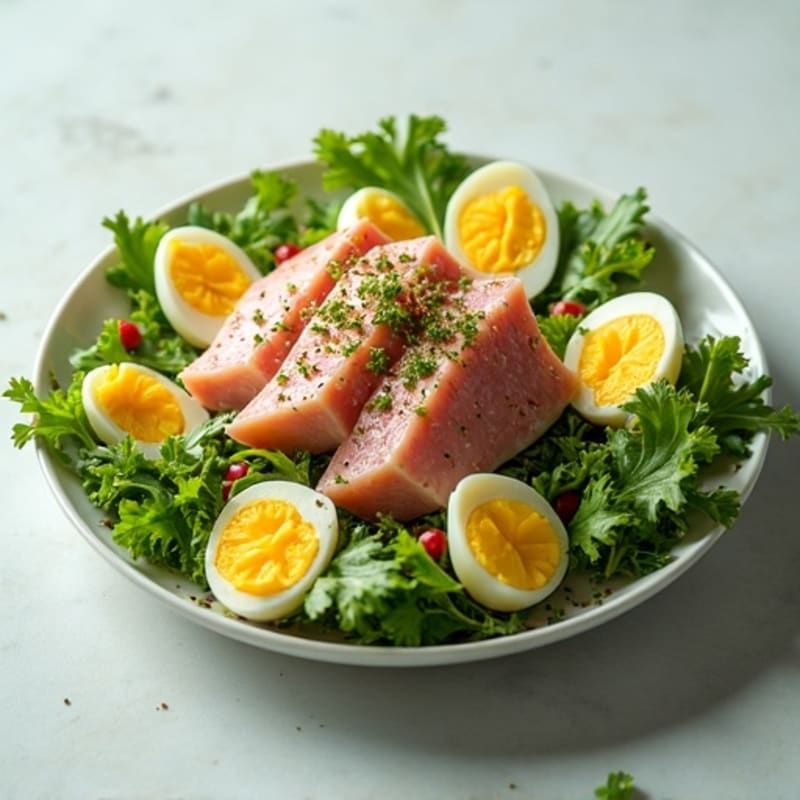 Tuna and Mixed Greens Salad with Lemon Vinaigrette