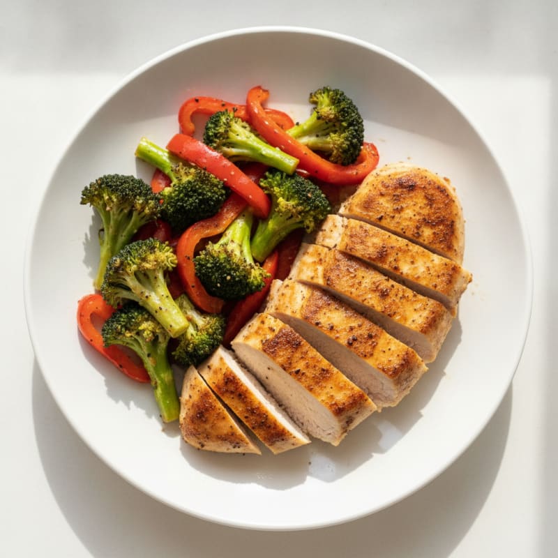 Pan-Seared Chicken with Roasted Vegetables