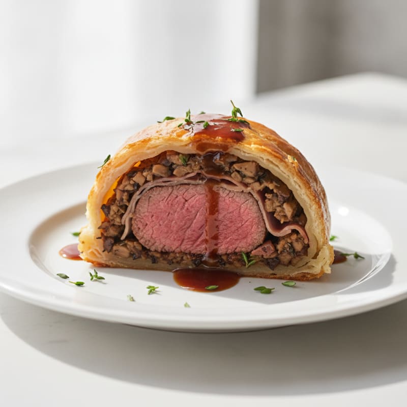 Classic Beef Wellington with Mushroom Duxelles