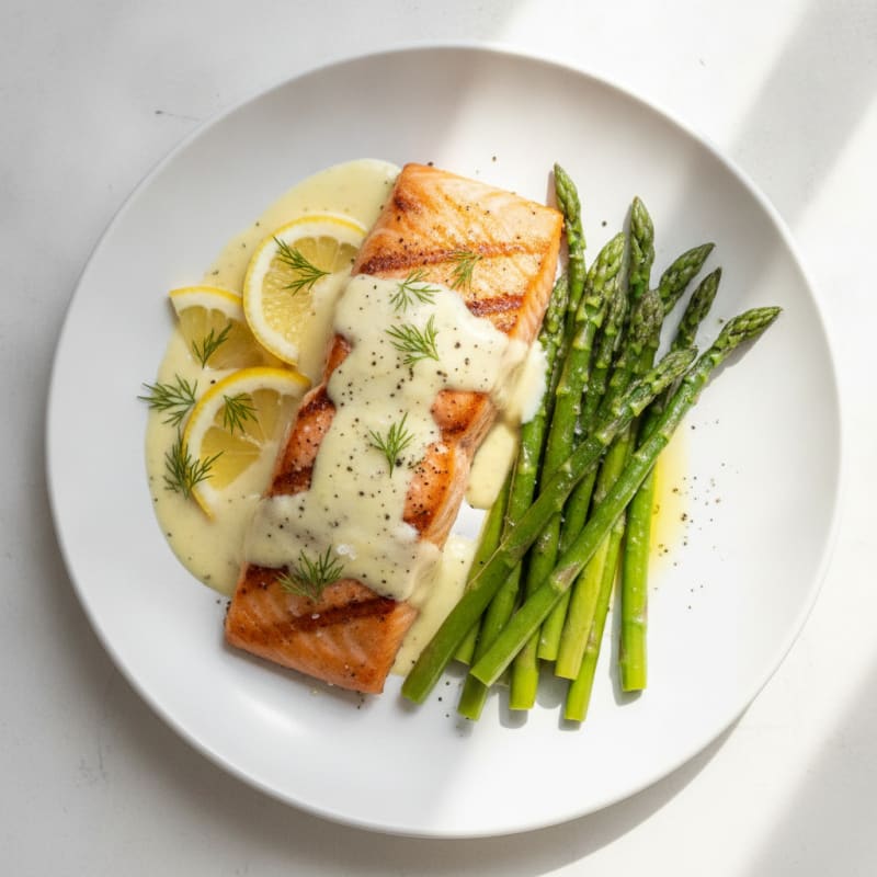 Pan-Seared Salmon with Lemon-Dill Sauce