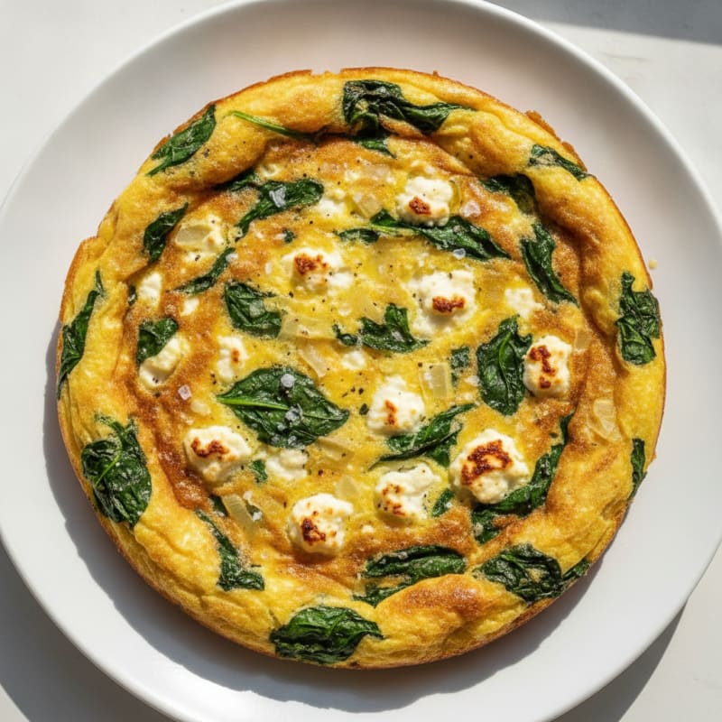 Baked Spinach and Feta Egg Frittata