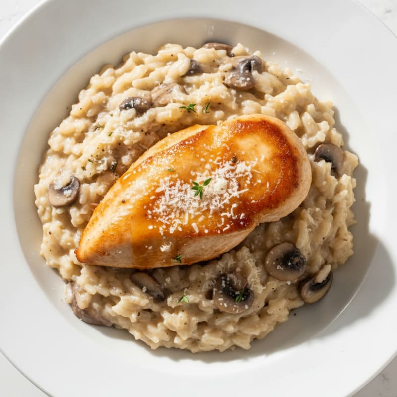 Creamy Mushroom Risotto with Parmesan