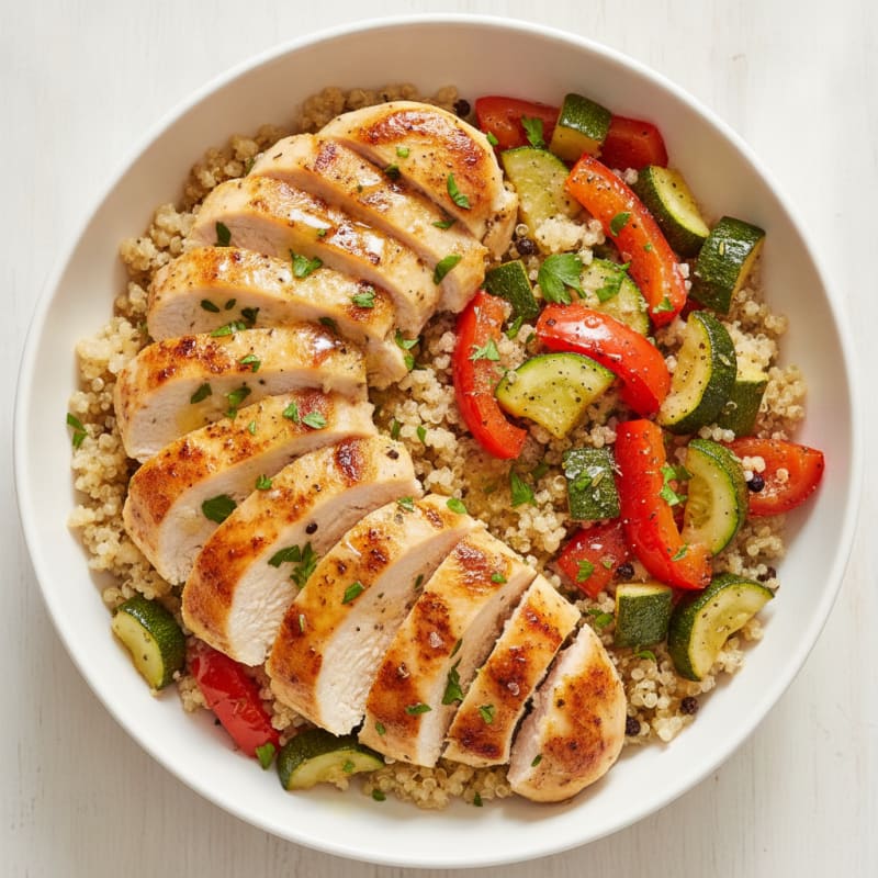 Lemon Herb Chicken and Quinoa Bowl