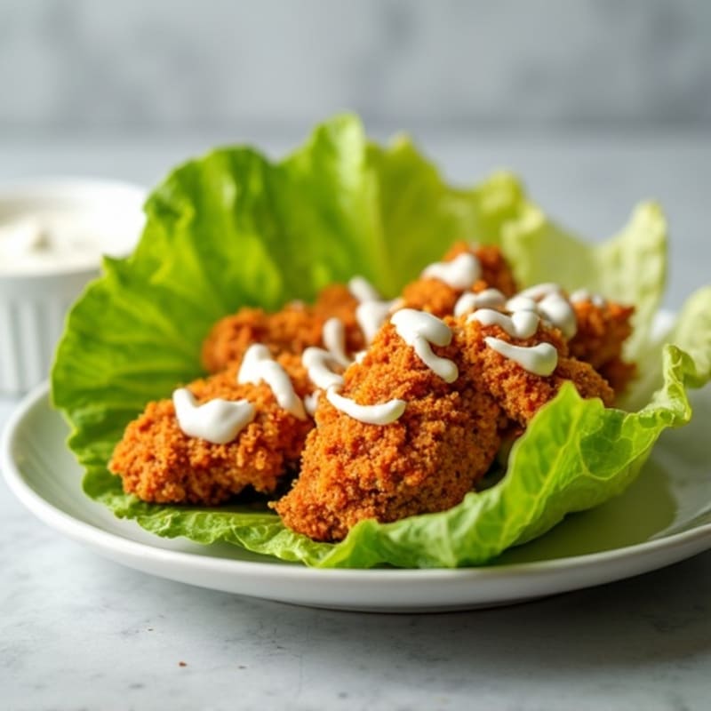 Crispy Buffalo Ranch Chicken Lettuce Wrap
