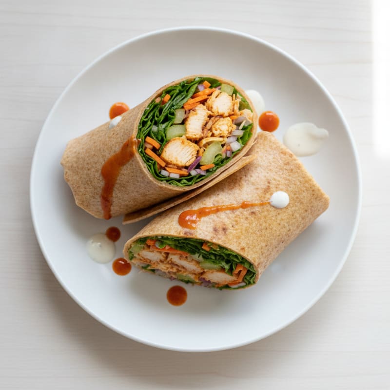 Buffalo Ranch Chicken Salad Wrap