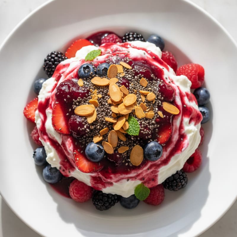 Creamy Greek Yogurt Protein Parfait with Mixed Berries