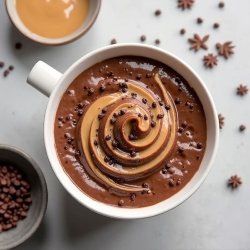 Silky Chocolate Protein Pudding with Almond Butter Swirl