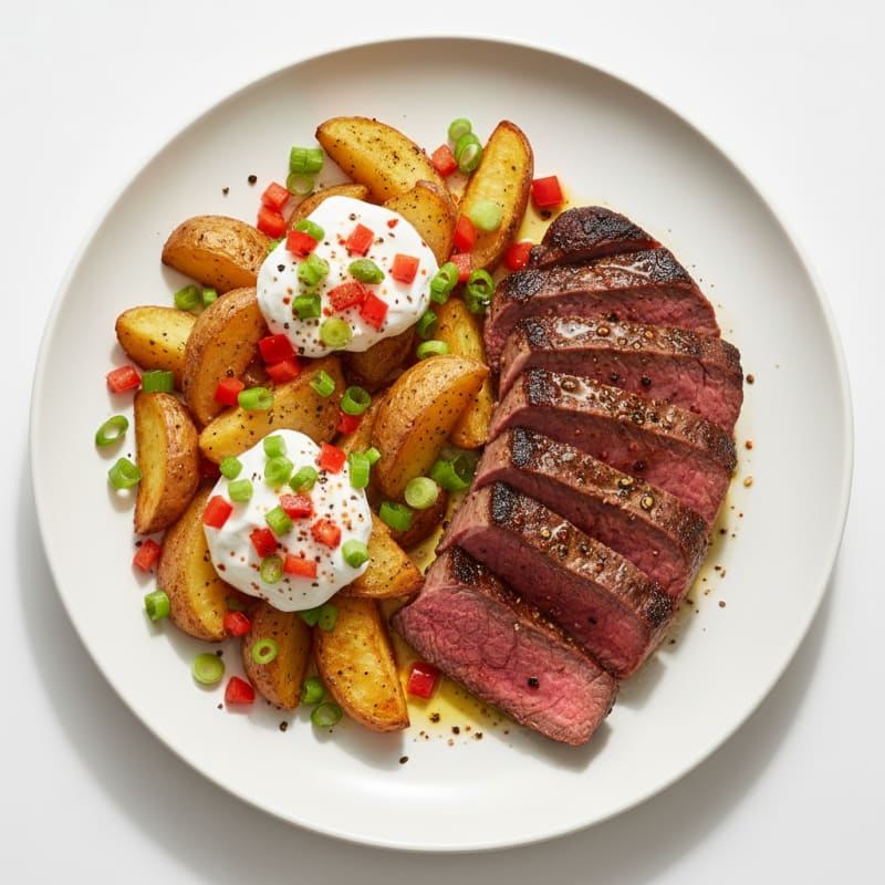 Smoky Steak and Loaded Crispy Potatoes