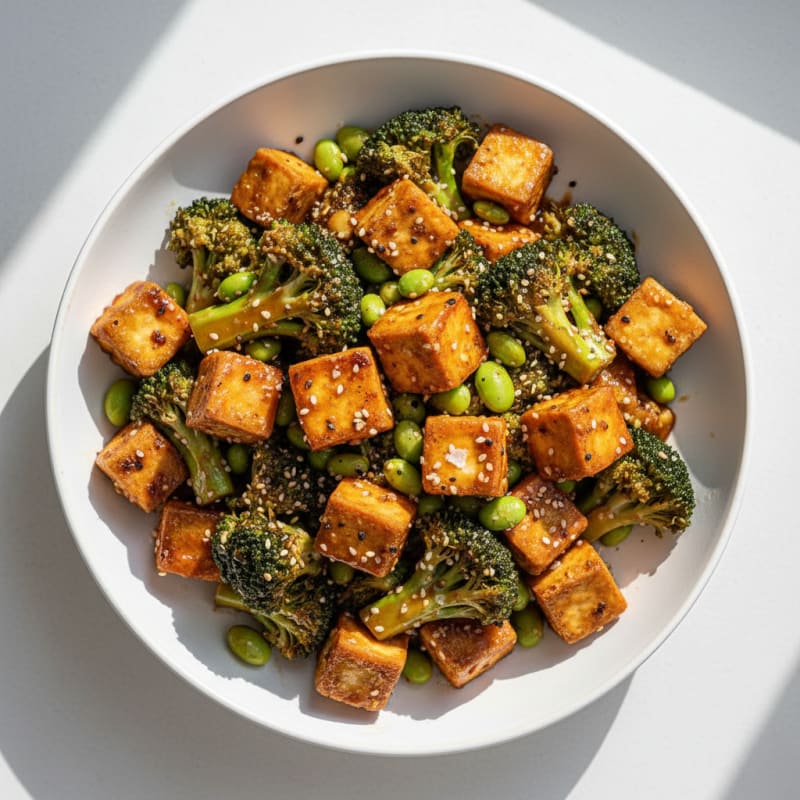Sesame Tofu and Broccoli Stir-Fry