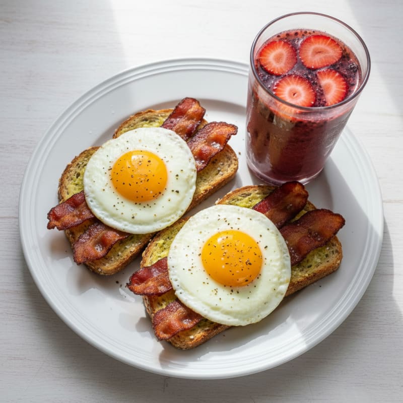 Gardenia Veggie Bacon Fried Egg Toast